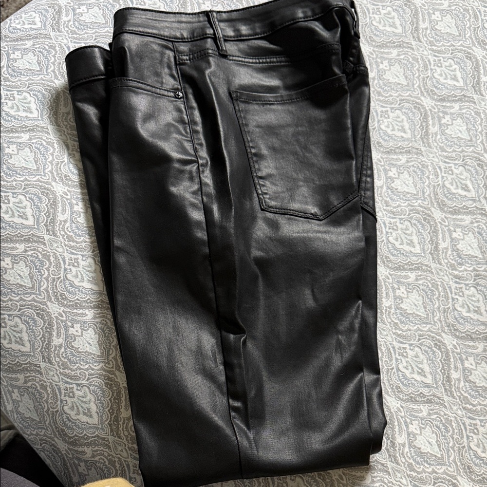 WHBM coated Black Jeans- Women's 12